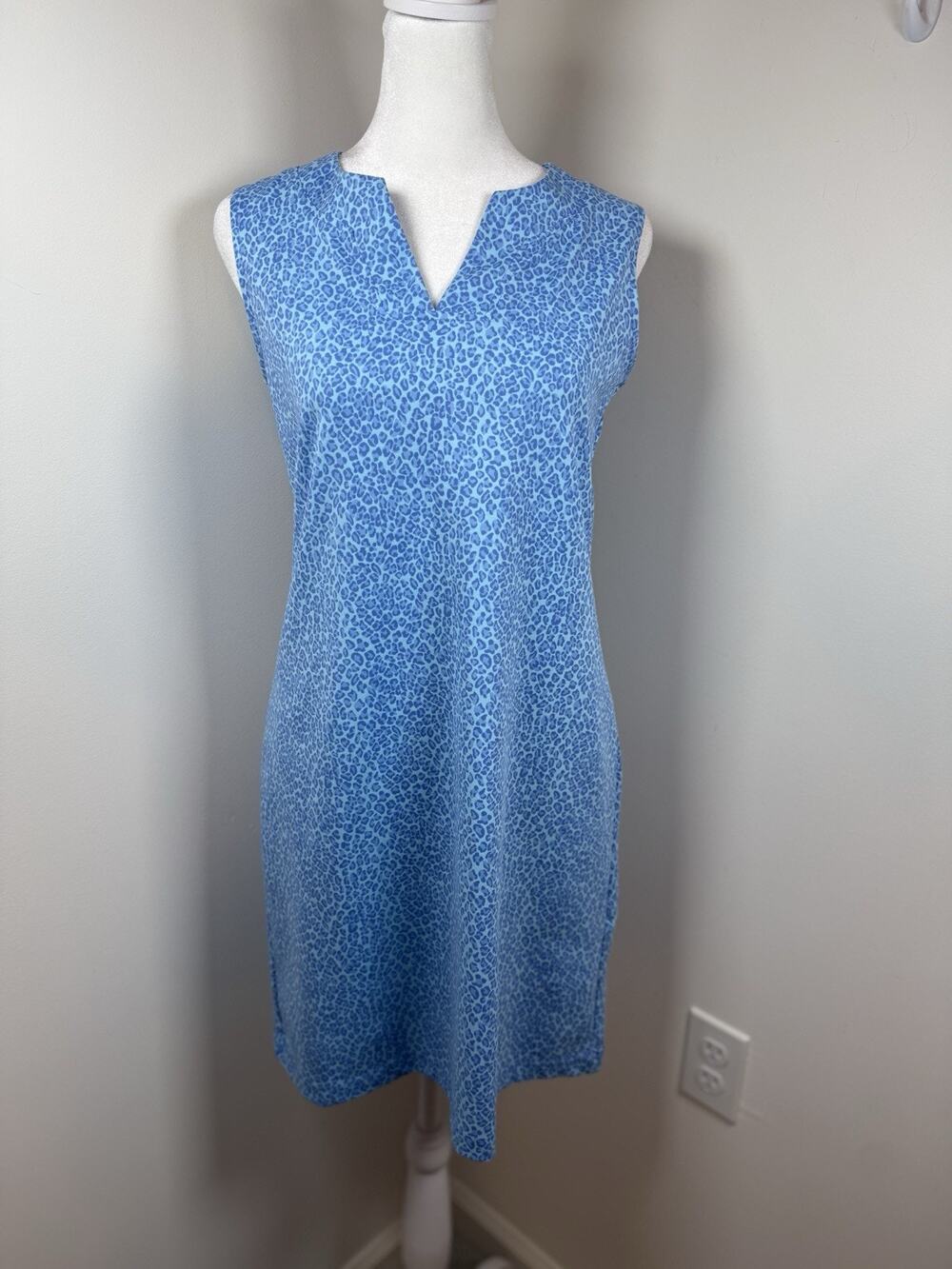 Sailor Sailor Lucille Shift Dress Women’s XS Cheetah Print Blue Preppy Colorful